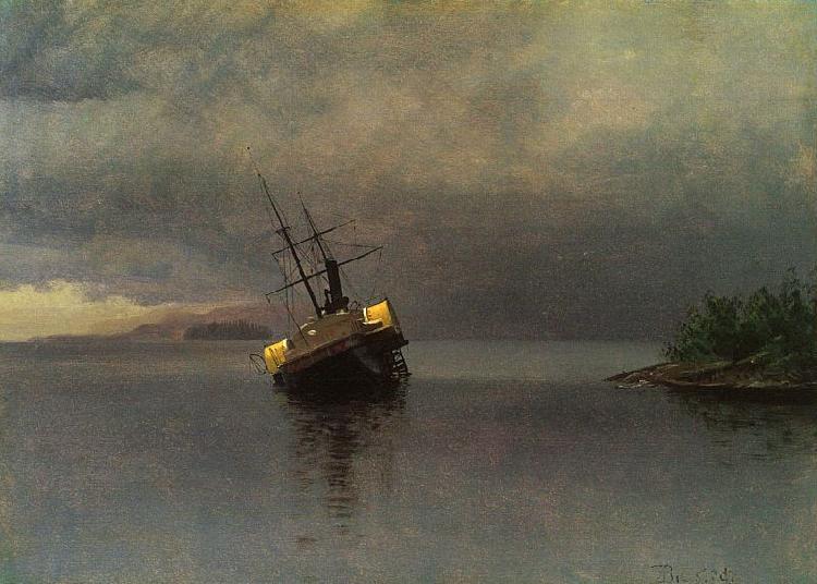 Albert Bierstadt Wreck of the Ancon in Loring Bay, Alaska France oil painting art